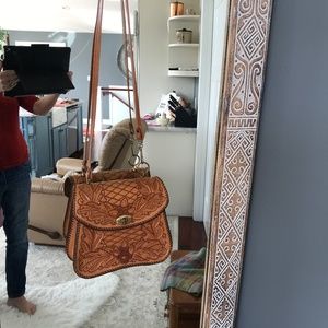 Vintage, custom cross body bag